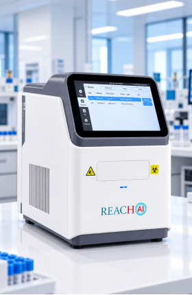 Dry chemistry analyser with reagent rotor