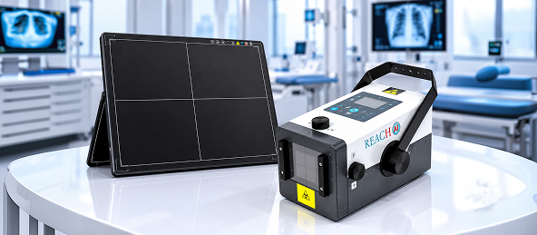 40 mA portable X-ray on stand with DR panel